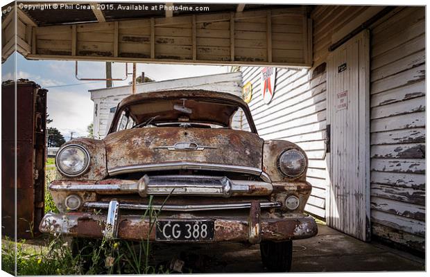 Abandoned car, New Zealand Canvas Print by Phil Crean