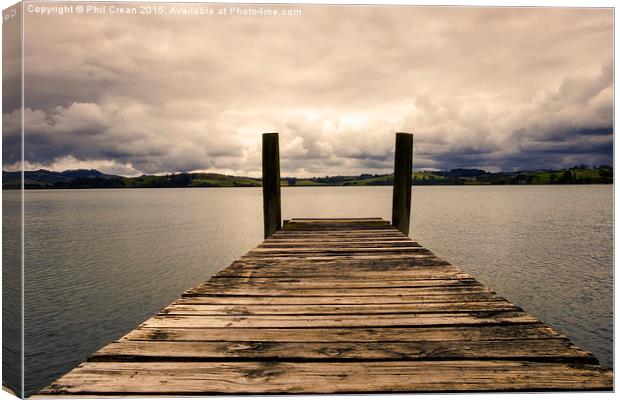  Waterfront jetty, New Zealand Canvas Print by Phil Crean
