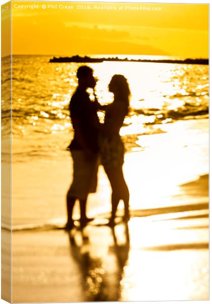 Romance at sunset Canvas Print by Phil Crean