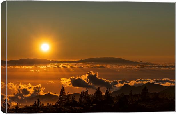 Hot sun over La Palma Canvas Print by Phil Crean