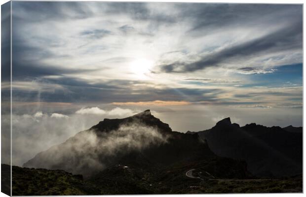 Cloudscape over Teno Canvas Print by Phil Crean