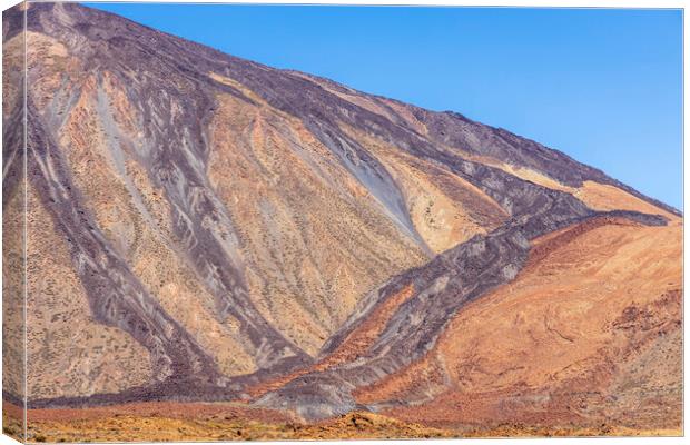 Abstract volcanic landscape, Tenerife Canvas Print by Phil Crean