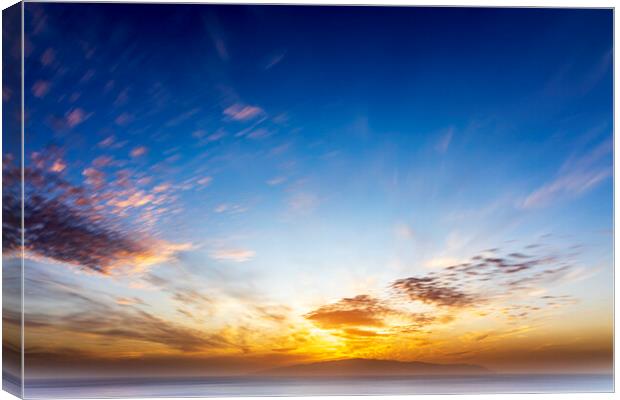 Sunset over La Gomera, from Tenerife Canvas Print by Phil Crean