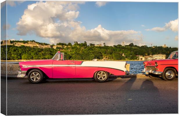 Open top American 1950s car, Havana Cuba Canvas Print by Phil Crean