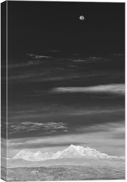 Full moon over the Andes, Peru Canvas Print by Phil Crean