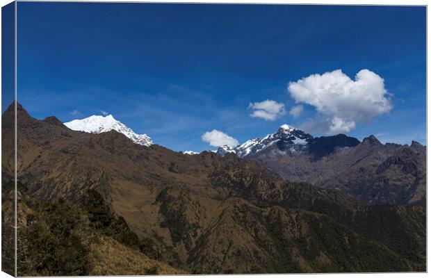 Lone cloud over the Andes, Peru Canvas Print by Phil Crean