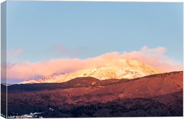 Snowcapped Teide at sunset Canvas Print by Phil Crean