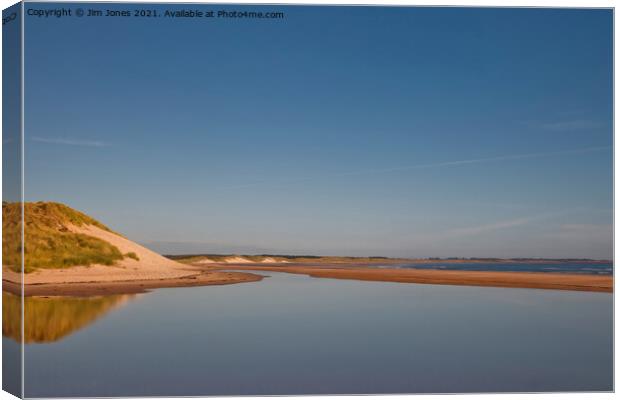 September Blue at Druridge Bay Canvas Print by Jim Jones