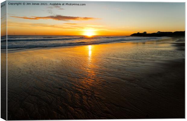 Super Seaton Sluice September Sunrise (3) Canvas Print by Jim Jones