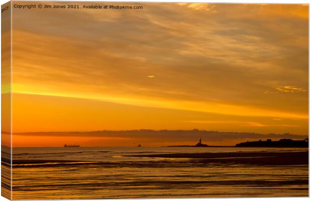 Another Northumbrian Sunrise Canvas Print by Jim Jones