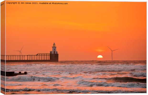 Red Sky in the Morning Canvas Print by Jim Jones