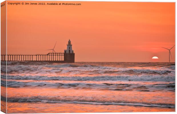 Red Sky in the Morning (2) Canvas Print by Jim Jones