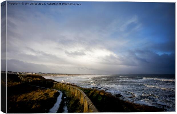 Winter weather over the North Sea Canvas Print by Jim Jones