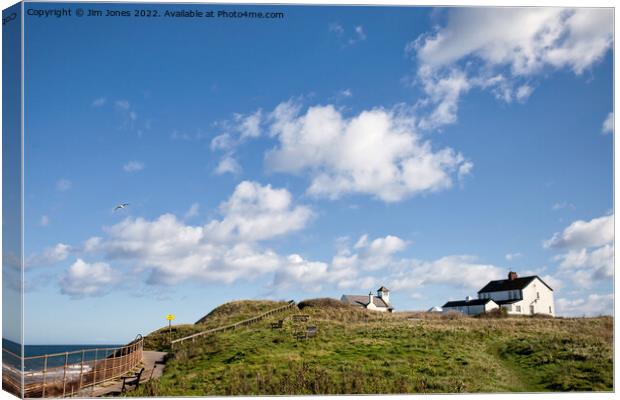 Rocky Island, Seaton Sluice Canvas Print by Jim Jones