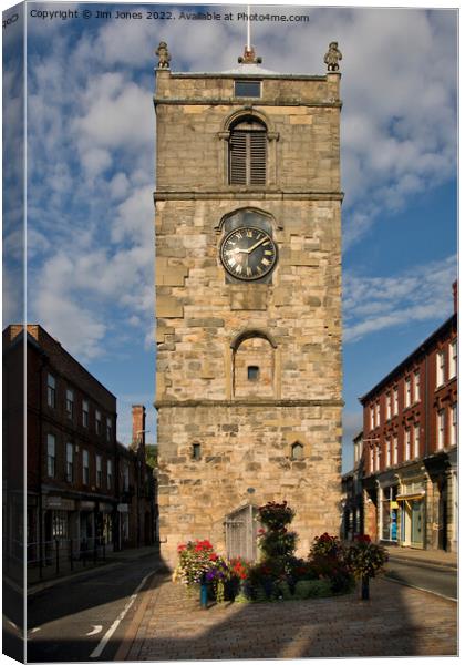 The Clock Tower at Morpeth in Northumberland Canvas Print by Jim Jones
