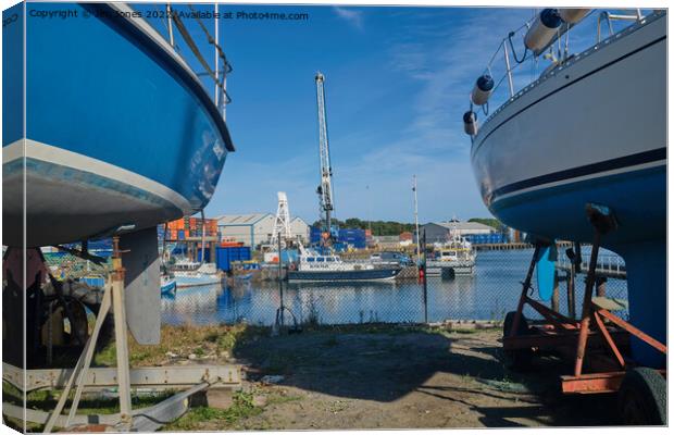 The Import Dock at the Port of Blyth Canvas Print by Jim Jones