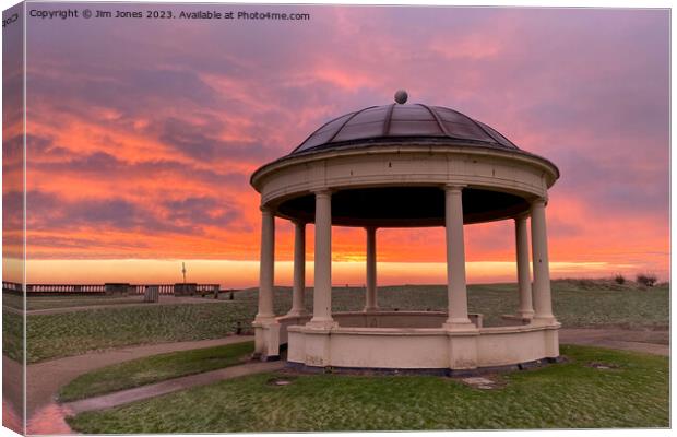 Sunrise at the old bandstand Canvas Print by Jim Jones