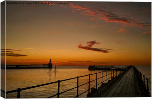 February sunrise at the river mouth Canvas Print by Jim Jones
