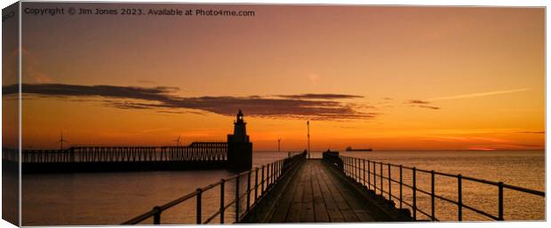 Pretty Perfect Pier Perspective - Panorama Canvas Print by Jim Jones