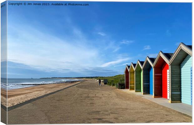 A Vibrant Stroll by the Seaside  Canvas Print by Jim Jones