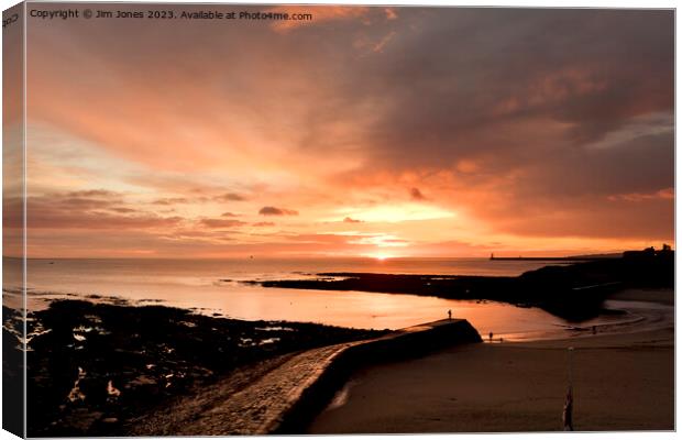 ABCD - Another Beautiful Cullercoats Daybreak Canvas Print by Jim Jones