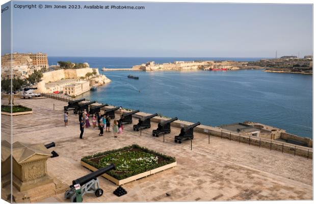 Saluting Battery, Valletta - Landscape Canvas Print by Jim Jones