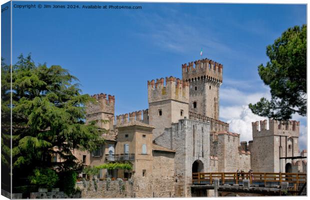 The Scaligero Castle of Sirmione, Lake Garda Canvas Print by Jim Jones