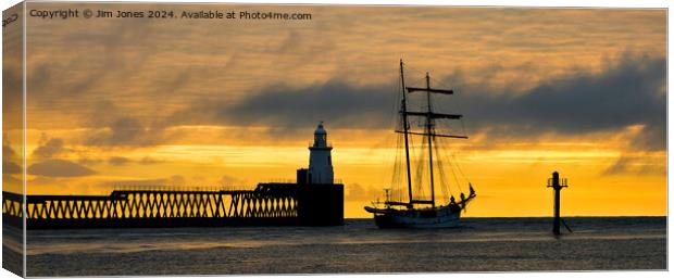 The Flying Dutchman leaving port - Panorama Canvas Print by Jim Jones