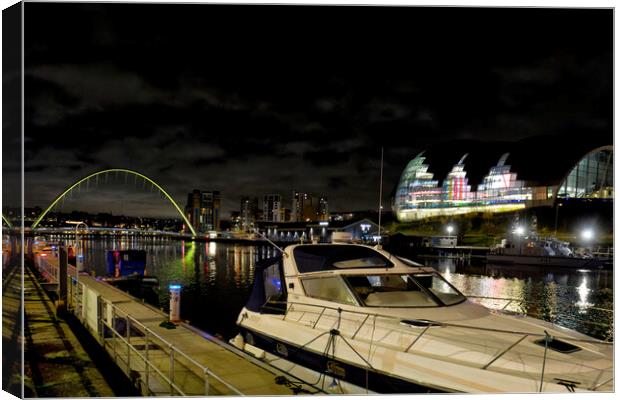 Newcastle at Night Canvas Print by Jim Jones