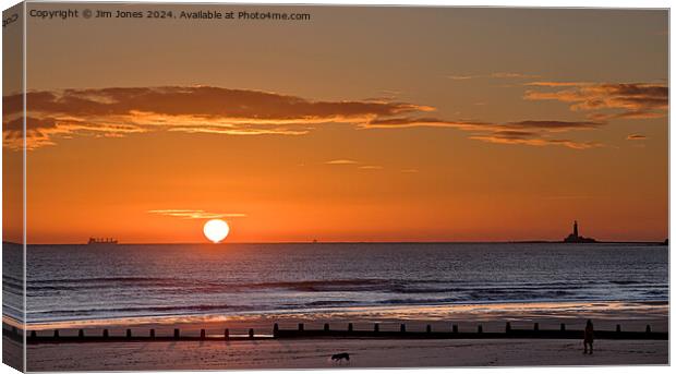 North Sea Sunrise Panorama Canvas Print by Jim Jones