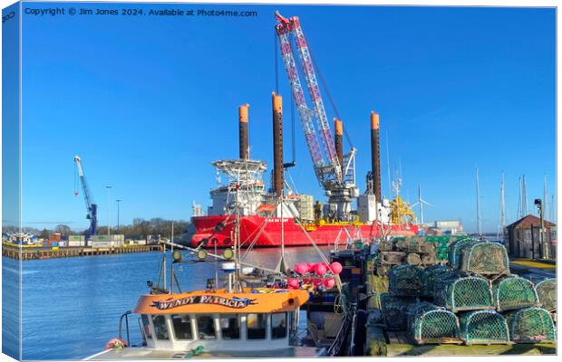 Port of Blyth Import Dock Canvas Print by Jim Jones