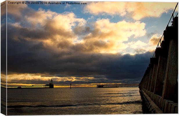  Between the piers Canvas Print by Jim Jones