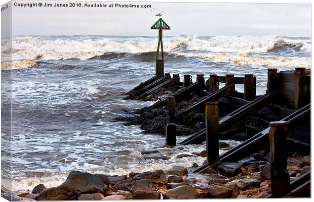  Rough Seas Canvas Print by Jim Jones