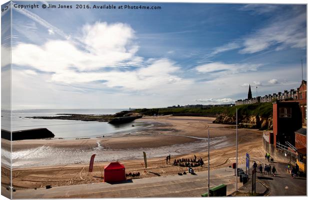 Cullercoats Bay Canvas Print by Jim Jones