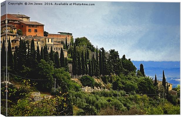 Tuscan Hillside Canvas Print by Jim Jones