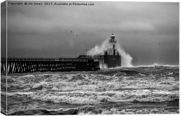 Storm in black and white Canvas Print by Jim Jones