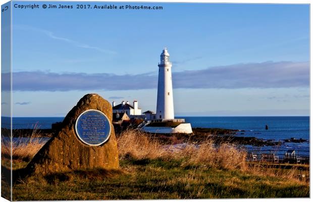 Cragg Point, St Mary's Island Canvas Print by Jim Jones