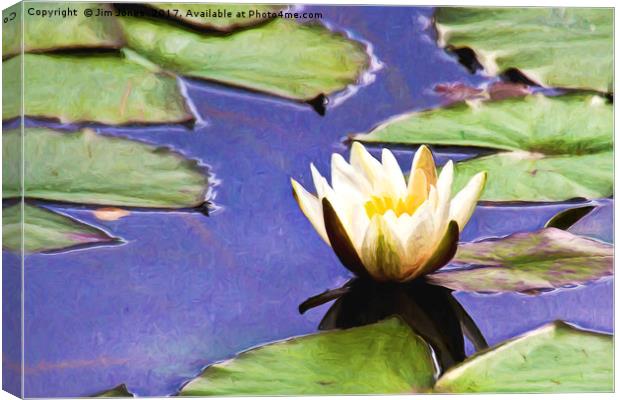 Artistic Water Lily Canvas Print by Jim Jones