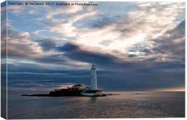 First Light at St Mary's Island 2 Canvas Print by Jim Jones