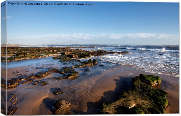 Bright and breezy on the beach Canvas Print by Jim Jones