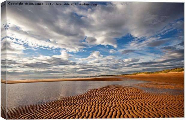 Ripples in the sand Canvas Print by Jim Jones