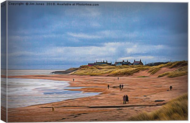 January on the beach Canvas Print by Jim Jones
