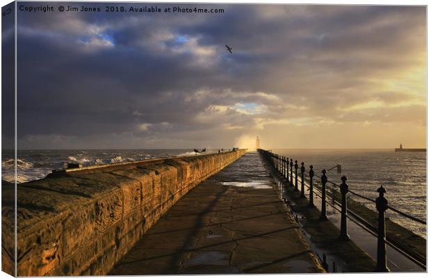 Blustery start to the day Canvas Print by Jim Jones