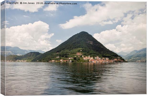 Island on a Lake Canvas Print by Jim Jones