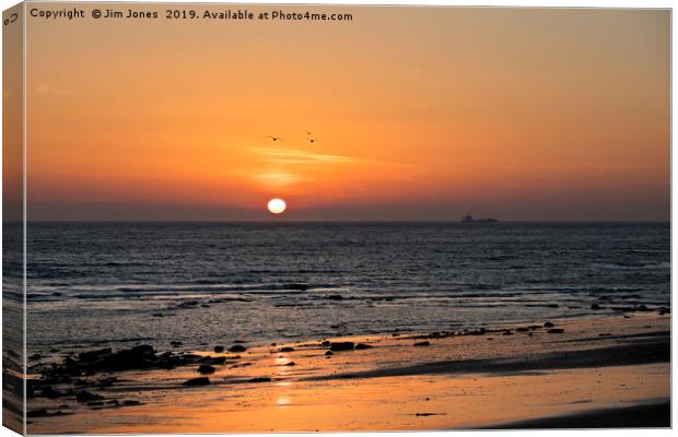 February sunrise over the North Sea (2) Canvas Print by Jim Jones