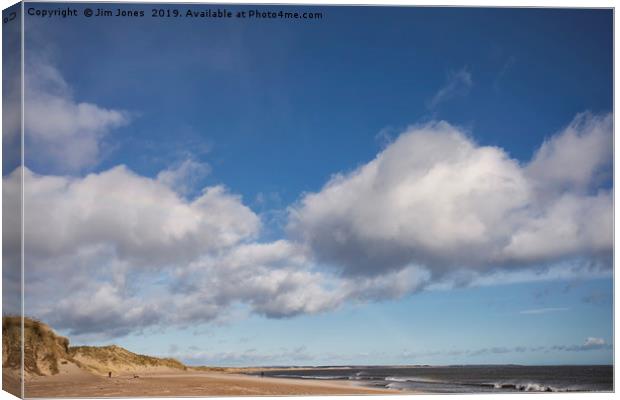 Under a big blue Northumbrian sky Canvas Print by Jim Jones