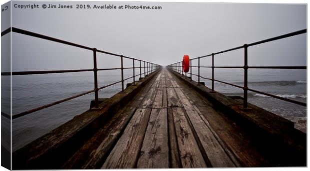 The Old Wooden Pier in Perspective Canvas Print by Jim Jones