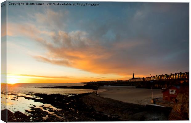 Another daybreak over Cullercoats Bay Canvas Print by Jim Jones
