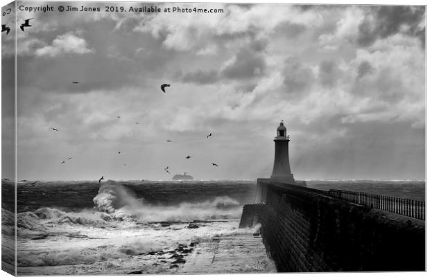 Brewing up a Storm in B&W Canvas Print by Jim Jones