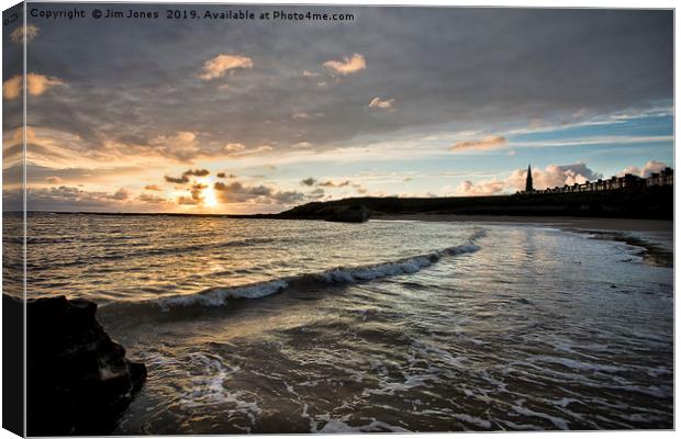 Another Daybreak at Cullercoats Bay Canvas Print by Jim Jones